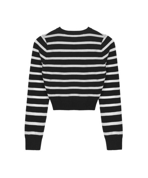 NICK&NICOLE（ニックアンドニコール）の「MINI BUTTERFLY SIGNATURE STRIPE KNIT_BLACK（ニット/セーター・レディース・その他・FREE）」の5枚目の写真