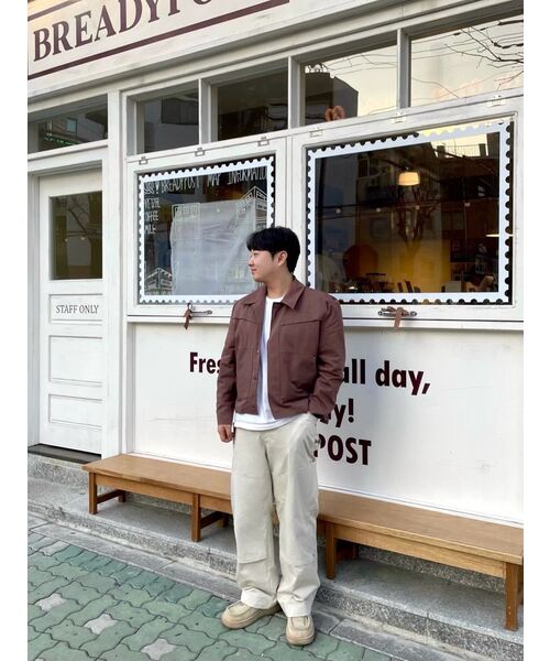 MUSINSA STANDARD（ムシンサスタンダード）の「リラックスフィットクルーネックストリングTシャツ[クリーム]（Tシャツ/カットソー・メンズ・その他・SMALL/MEDIUM）」の15枚目の写真