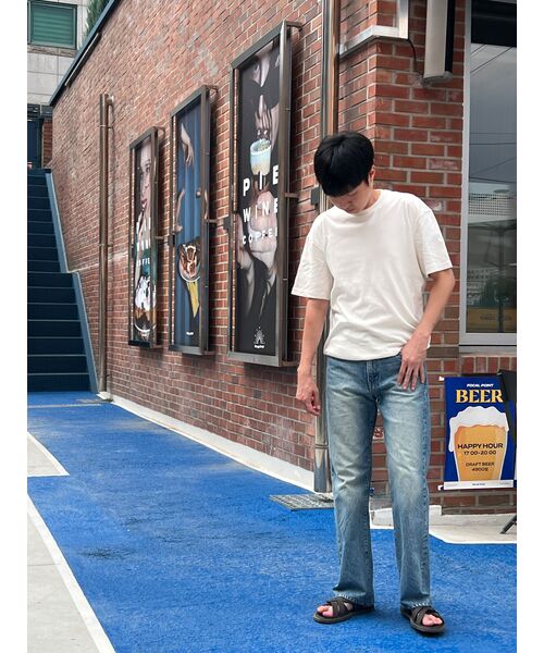 MUSINSA STANDARD（ムシンサスタンダード）の「リラックスフィットクルーネックストリングTシャツ[クリーム]（Tシャツ/カットソー・メンズ・その他・SMALL/MEDIUM）」の20枚目の写真