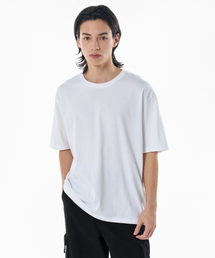 スーピマリラックスドクルーネックTシャツ[ホワイト]