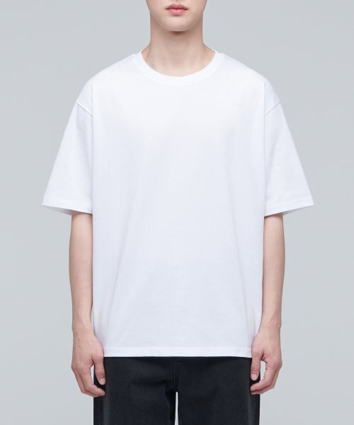 MUSINSA STANDARD（ムシンサスタンダード）の「スーピマリラックスドクルーネックTシャツ[ホワイト]（Tシャツ/カットソー・メンズ・その他・SMALL/MEDIUM/LARGE/X-LARGE/XX-LARGE/XXX-LARGE）」の3枚目の写真