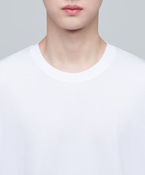 MUSINSA STANDARD（ムシンサスタンダード）の「スーピマリラックスドクルーネックTシャツ[ホワイト]（Tシャツ/カットソー・メンズ・その他・SMALL/MEDIUM/LARGE/X-LARGE/XX-LARGE/XXX-LARGE）」の5枚目の写真