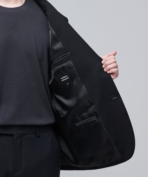 MUSINSA STANDARD（ムシンサスタンダード）の「リラックスベーシックウールブレザー[ブラック]（テーラードジャケット・メンズ・その他・MEDIUM/LARGE/X-LARGE/XX-LARGE）」の11枚目の写真
