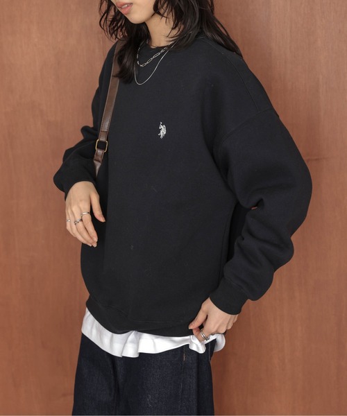 U.S. POLO ASSN.(ユーエスポロアッスン)の「U.S. POLO ASSN.裏起毛スウェット(スウェット・レディース・ライトグレー/ブラック/ネイビー/チャコール・フリー)」の6枚目の写真