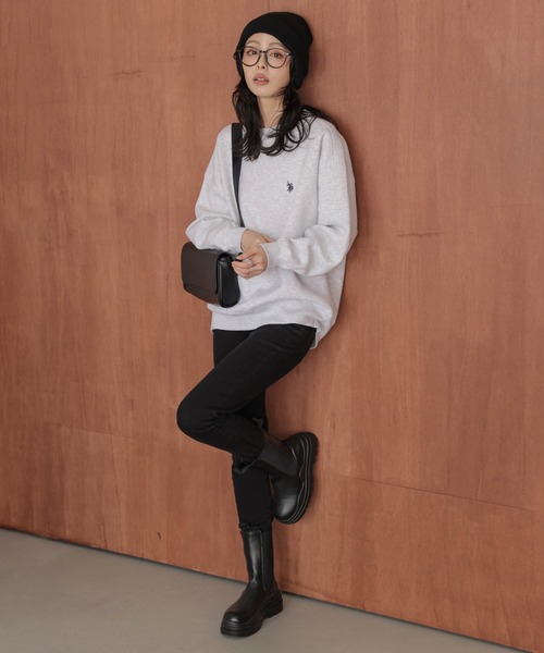 U.S. POLO ASSN.(ユーエスポロアッスン)の「U.S. POLO ASSN.裏起毛スウェット(スウェット・レディース・ライトグレー/ブラック/ネイビー/チャコール・フリー)」の9枚目の写真