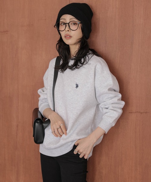 U.S. POLO ASSN.(ユーエスポロアッスン)の「U.S. POLO ASSN.裏起毛スウェット(スウェット・レディース・ライトグレー/ブラック/ネイビー/チャコール・フリー)」の11枚目の写真