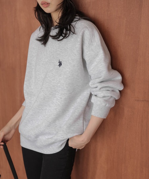 U.S. POLO ASSN.(ユーエスポロアッスン)の「U.S. POLO ASSN.裏起毛スウェット(スウェット・レディース・ライトグレー/ブラック/ネイビー/チャコール・フリー)」の13枚目の写真
