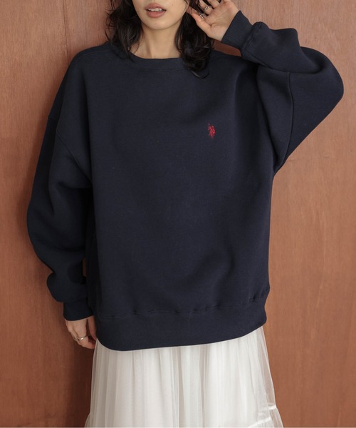 U.S. POLO ASSN.(ユーエスポロアッスン)の「U.S. POLO ASSN.裏起毛スウェット(スウェット・レディース・ライトグレー/ブラック/ネイビー/チャコール・フリー)」の18枚目の写真