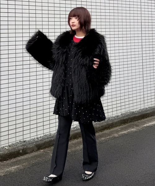 AUREN(オーレン)の「【ユニセックス】襟付きファージャケット/ブルゾン(その他アウター・メンズ・ブラック/ブラウン・MEDIUM/LARGE)」の4枚目の写真