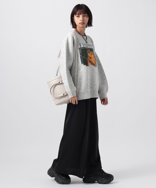 PAGEBOY（ページボーイ）の「フォトプリントニットプルオーバー（ニット/セーター・レディース・ブラック/グレー/レッド・FREE）」の12枚目の写真