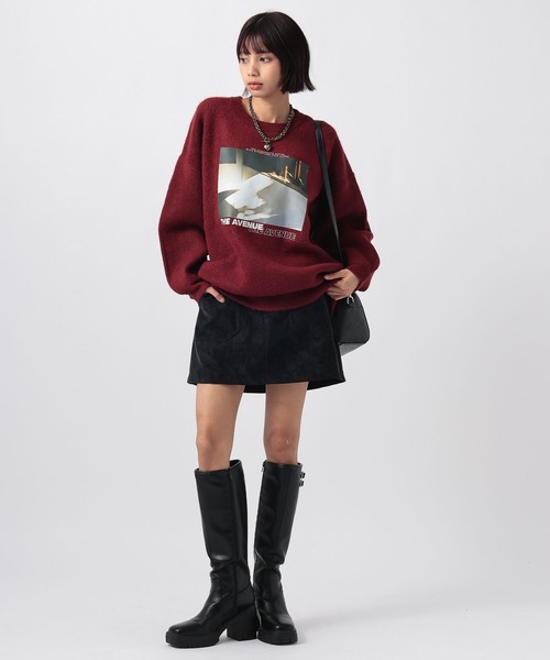 PAGEBOY（ページボーイ）の「フォトプリントニットプルオーバー（ニット/セーター・レディース・ブラック/グレー/レッド・FREE）」の19枚目の写真