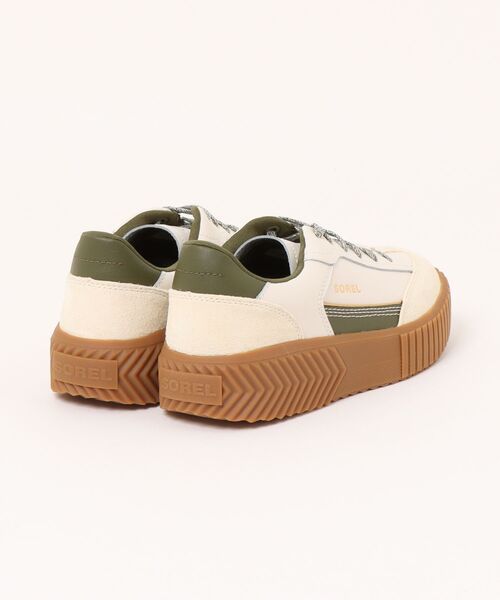 SOREL（ソレル）の「【SOREL】ONA AVE T-TOE（ソレル オーエヌエー アベニュー Tトウ）厚底レザースニーカー NL5269（スニーカー・レディース・ブラック/クリーム/ホワイト・6/6.5/7/7.5/8）」の4枚目の写真