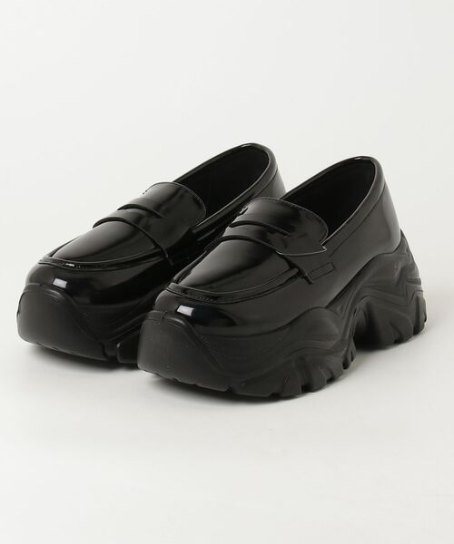 LOVEHUNTER(ラブハンター)の「LOVE HUNTER/軽量 厚底 ローファースニーカー|+6cm 美脚・脚長・厚底スニーカーソール・韓国・通勤通学(2232)(ローファー・レディース・ブラック/ブラック系その他・SS/S/M/L/LL/3L)」の6枚目の写真