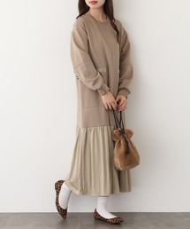 Anna Nicola ライトダンボールティアードワンピース