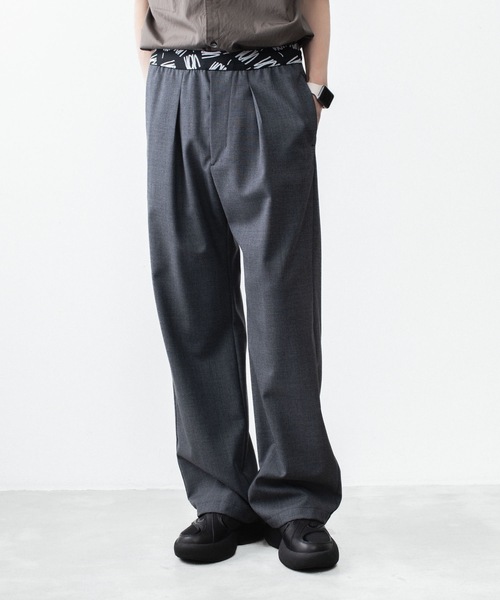 VEIN (ヴェイン)の「3/60 ハイツイスト ウールトロ イージートラウザーズ / 3/60 HIGH TWIST WOOL TRO EASY TROUSERS(スラックス・メンズ・グレー/ブラック・1/3/2/4)」の2枚目の写真
