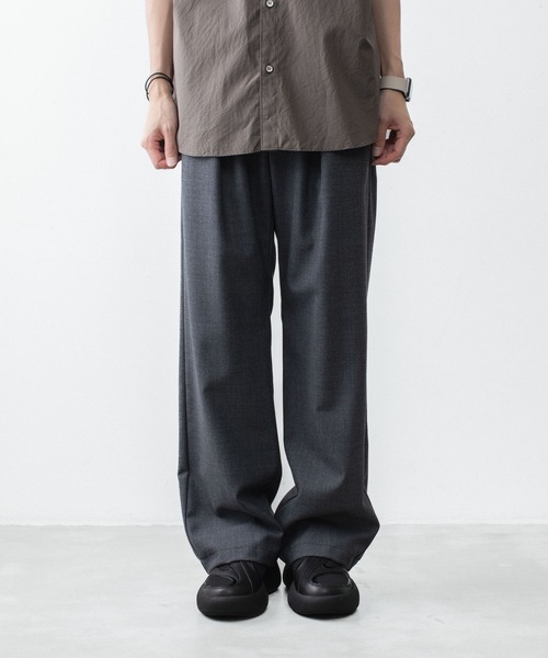 VEIN (ヴェイン)の「3/60 ハイツイスト ウールトロ イージートラウザーズ / 3/60 HIGH TWIST WOOL TRO EASY TROUSERS(スラックス・メンズ・グレー/ブラック・1/3/2/4)」の3枚目の写真