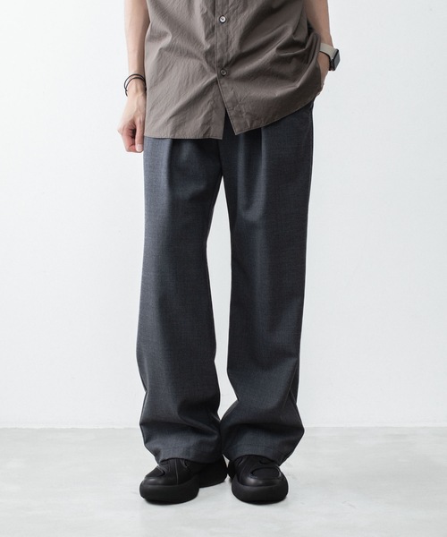 VEIN (ヴェイン)の「3/60 ハイツイスト ウールトロ イージートラウザーズ / 3/60 HIGH TWIST WOOL TRO EASY TROUSERS(スラックス・メンズ・グレー/ブラック・1/3/2/4)」の4枚目の写真