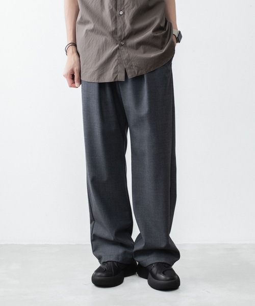 VEIN (ヴェイン)の「3/60 ハイツイスト ウールトロ イージートラウザーズ / 3/60 HIGH TWIST WOOL TRO EASY TROUSERS(スラックス・メンズ・グレー/ブラック・1/3/2/4)」の5枚目の写真