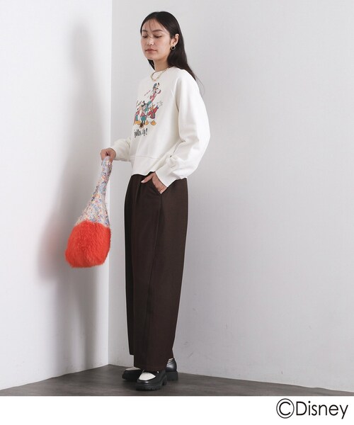 OPAQUE.CLIP（オペークドットクリップ）の「《Mickey Mouse》プリントアソートスウェット【洗濯機OK】（スウェット・レディース・ホワイト/グリーン/グレー・99）」の7枚目の写真