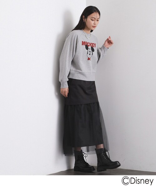 OPAQUE.CLIP（オペークドットクリップ）の「《Mickey Mouse》プリントアソートスウェット【洗濯機OK】（スウェット・レディース・ホワイト/グリーン/グレー・99）」の11枚目の写真