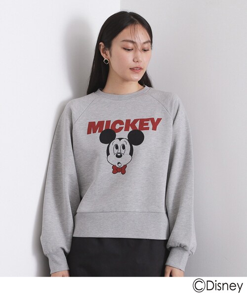 OPAQUE.CLIP（オペークドットクリップ）の「《Mickey Mouse》プリントアソートスウェット【洗濯機OK】（スウェット・レディース・ホワイト/グリーン/グレー・99）」の17枚目の写真