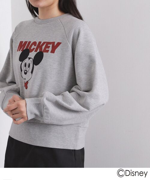 OPAQUE.CLIP（オペークドットクリップ）の「《Mickey Mouse》プリントアソートスウェット【洗濯機OK】（スウェット・レディース・ホワイト/グリーン/グレー・99）」の21枚目の写真