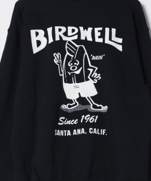 BIRDWELL(バードウェル)の「【BIRDWELL/バードウェル】61 ZIP HOODIE-JP 日本別注 ブランドロゴ バックプリント ジップアップパーカー フーディー(パーカー・メンズ・ブラック/ネイビー/ヘザーグレー・LARGE/MEDIUM/X-LARGE/SMALL)」の5枚目の写真