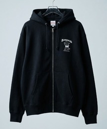 【BIRDWELL/バードウェル】61 ZIP HOODIE-JP 日本別注 ブランドロゴ バックプリント ジップアップパーカー フーディー