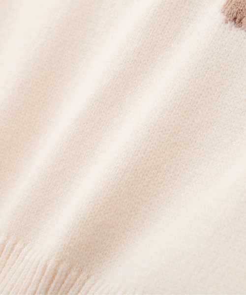 JILL by JILL STUART(ジルバイジルスチュアート)の「◇<BEARシリーズ>インターシャニット(ニット/セーター・レディース・ホワイト/ネイビー/グレー・FREE)」の11枚目の写真