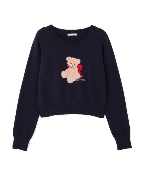 JILL by JILL STUART(ジルバイジルスチュアート)の「◇<BEARシリーズ>インターシャニット(ニット/セーター・レディース・ホワイト/ネイビー/グレー・FREE)」の14枚目の写真