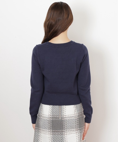 JILL by JILL STUART(ジルバイジルスチュアート)の「◇<BEARシリーズ>インターシャニット(ニット/セーター・レディース・ホワイト/ネイビー/グレー・FREE)」の9枚目の写真