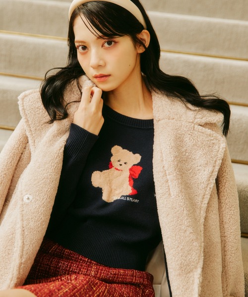 JILL by JILL STUART(ジルバイジルスチュアート)の「◇<BEARシリーズ>インターシャニット(ニット/セーター・レディース・ホワイト/ネイビー/グレー・FREE)」の22枚目の写真