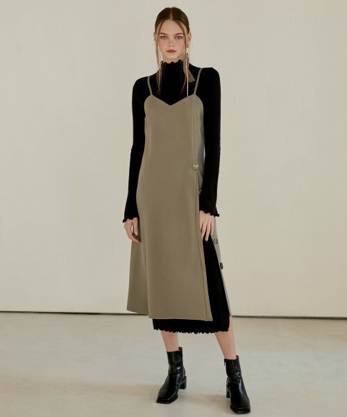 ETMON（エトモン）の「Layered Slim Long Dress  Black（ワンピース・レディース・その他・FREE）」の6枚目の写真