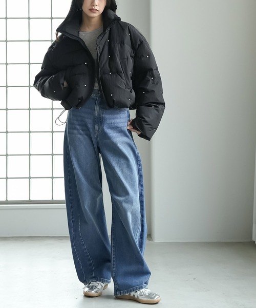 mili an deni(ミリアンデニ)の「ビジューダウンジャケット(ダウンジャケット/コート・レディース・ブラック・M)」の8枚目の写真