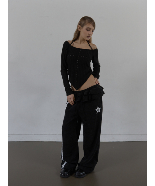 SETUP-EXE(セットアップイーエックスイー)の「WESTERN CROSS TOP / BLACK(Tシャツ/カットソー・レディース・その他・OS)」の4枚目の写真