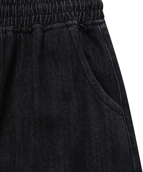 CONNECT KINLOCH（コネクトキンロック）の「ウォッシュドルーズフィットバンディングデニムパンツ(ブラック)（デニムパンツ・メンズ・その他・MEDIUM/LARGE/X-LARGE）」の5枚目の写真