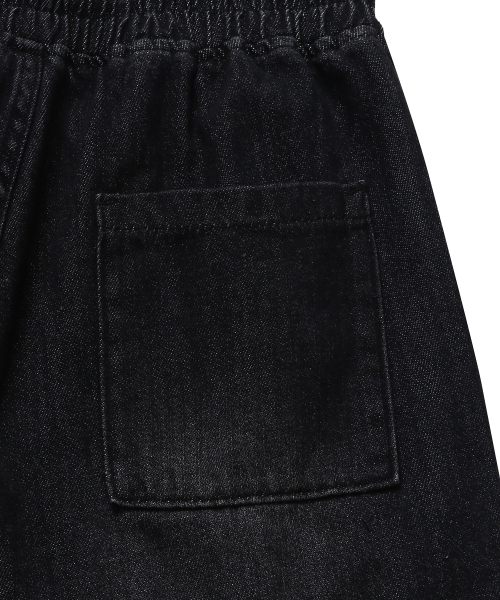 CONNECT KINLOCH（コネクトキンロック）の「ウォッシュドルーズフィットバンディングデニムパンツ(ブラック)（デニムパンツ・メンズ・その他・MEDIUM/LARGE/X-LARGE）」の7枚目の写真
