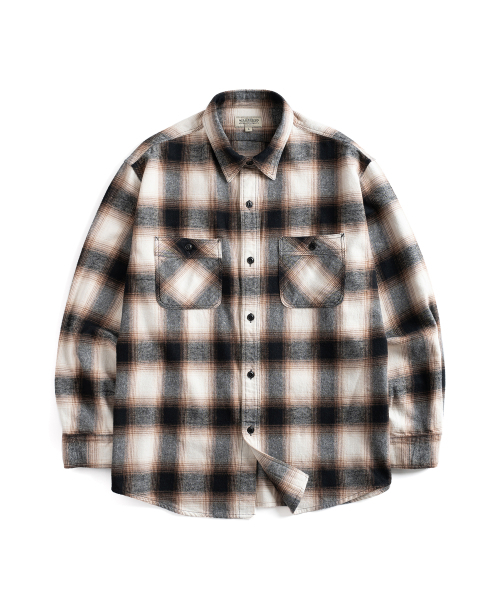 WILD BRICKS(ワイルドブリックス)の「W24 OMBRE PLAID WORK SHIRT (beige)(シャツ/ブラウス・メンズ・その他・LARGE/X-LARGE/MEDIUM)」の1枚目の写真