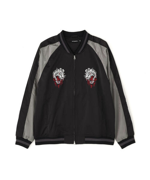 NOT4NERD(ノットフォーナード)の「NOT4NERD/ノットフォーナード/Tiger Satin Blouson Jacket(スカジャン・メンズ・ブラック/ネイビー・XL/M/L)」の10枚目の写真