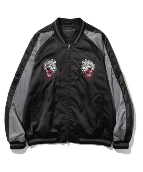 NOT4NERD(ノットフォーナード)の「NOT4NERD/ノットフォーナード/Tiger Satin Blouson Jacket(スカジャン・メンズ・ブラック/ネイビー・XL/M/L)」の3枚目の写真