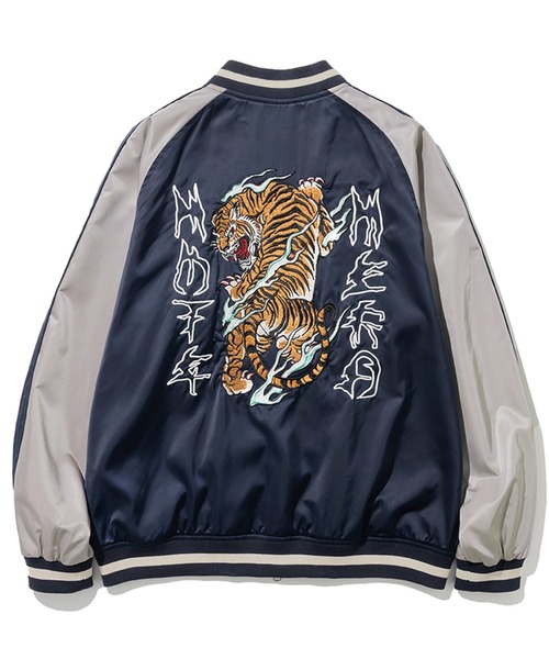 NOT4NERD(ノットフォーナード)の「NOT4NERD/ノットフォーナード/Tiger Satin Blouson Jacket(スカジャン・メンズ・ブラック/ネイビー・XL/M/L)」の5枚目の写真