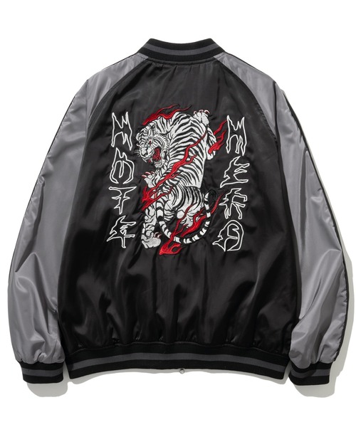 NOT4NERD(ノットフォーナード)の「NOT4NERD/ノットフォーナード/Tiger Satin Blouson Jacket(スカジャン・メンズ・ブラック/ネイビー・XL/M/L)」の6枚目の写真