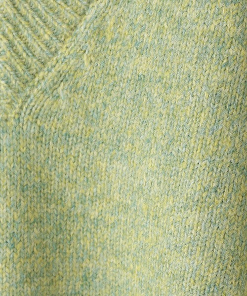 RAGEBLUE（レイジブルー）の「メランジVニットプルオーバー（ニット/セーター・レディース・グレー/ブルー/ブラック/グリーン/ピンク・FREE）」の6枚目の写真