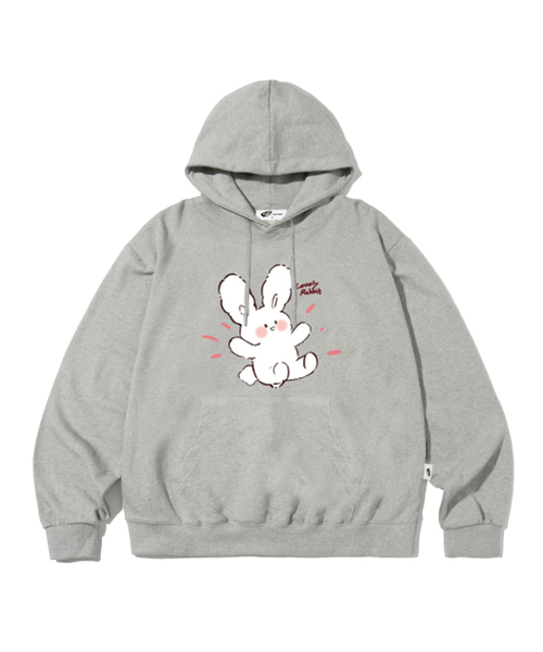 PAGESIISII(ページシシ)の「ポップラビットプリントフードパーカーグレー(パーカー・レディース・その他・MEDIUM/LARGE)」の1枚目の写真