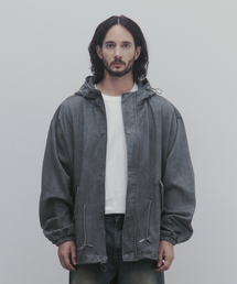 And Again（アンドアゲイン）の「Transitional Cotton Washed Hooded Nightgown (Gray)（ミリタリージャケット・メンズ）」
