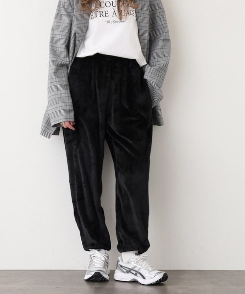 FUNALIVE(ファンアライブ)の「レディース フリース 無地 ジョガーパンツ(スウェットパンツ・レディース・アイボリー/ブラック/ミント/ライトグレー/チャコールグレー・LL/L/M)」の1枚目の写真