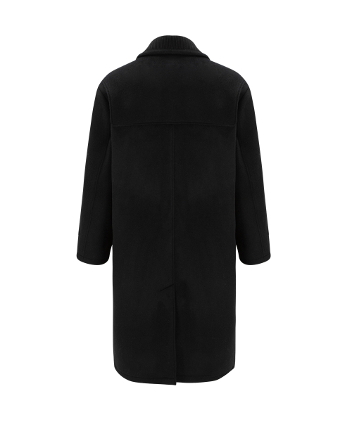 UNGIMMICK(アンジミック)の「PATCHED WOOL SINGLE COAT (BLACK)(チェスターコート・メンズ・その他・LARGE)」の2枚目の写真