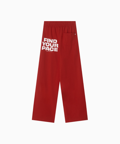 MENASOO（ミナス）の「Line Point Pin Tuck Cotton Pants_Red（スウェットパンツ・レディース・レッド・2/1）」の10枚目の写真