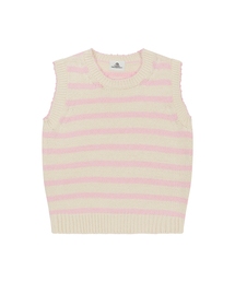 W) CANDY CROPPED VEST CREAM