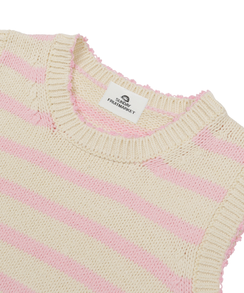 SUNDAY FRUIT MARKET（サンデーフルーツマーケット）の「W) CANDY CROPPED VEST CREAM（ベスト・レディース・その他・SMALL/MEDIUM）」の3枚目の写真